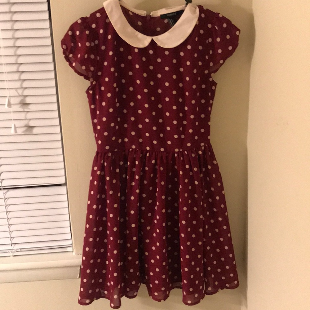 Red polka dot dress